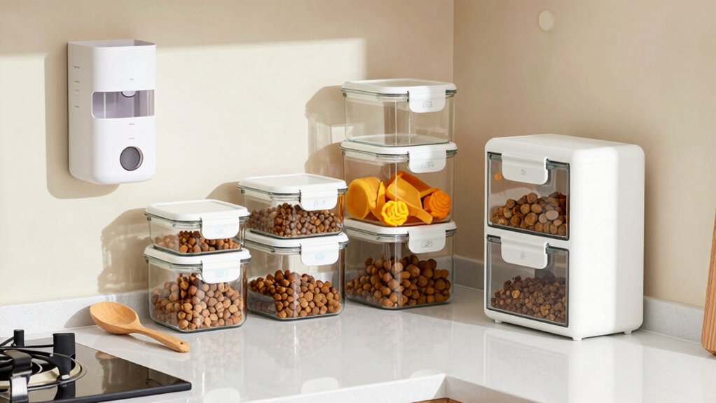 organized pet food storage