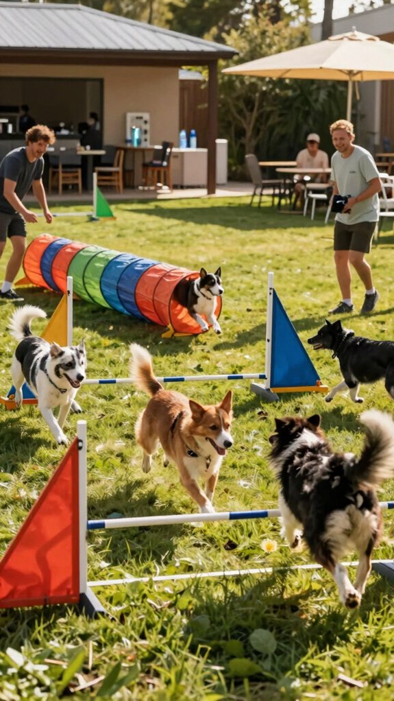 outdoor dog agility training