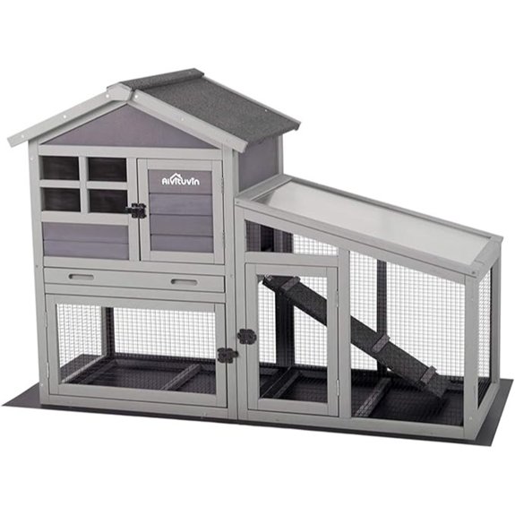Aivituvin Rabbit Hutch Outdoor Chicken Coop Cage