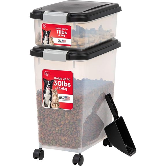 IRIS USA Pet Food Storage Containers Combo (30 & 11 lb)