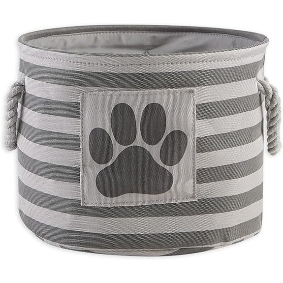 Bone Dry Striped Paw Patch Pet Storage Bin