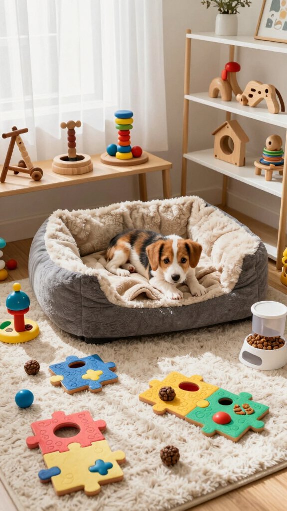 puppy puzzle enrichment zone