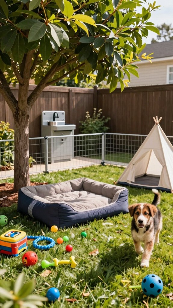 puppy safe outdoor play area