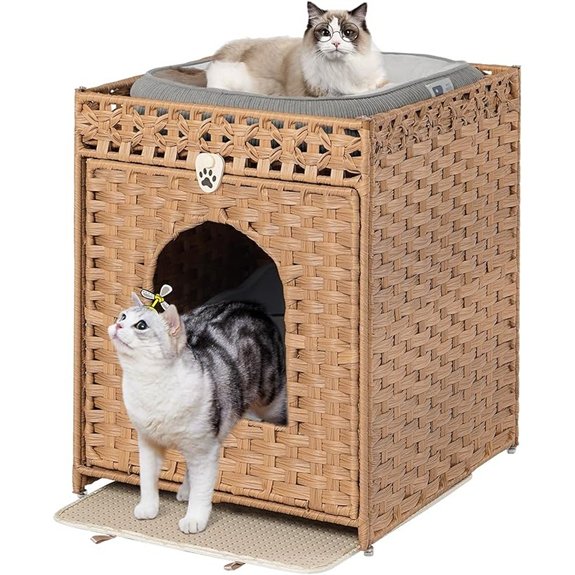 Snughome Rattan Cat Litter Box Enclosure (Natural)