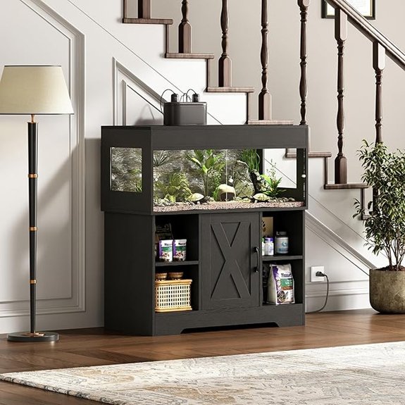 40-Gallon Reptile Terrarium Tank with Storage Cabinet