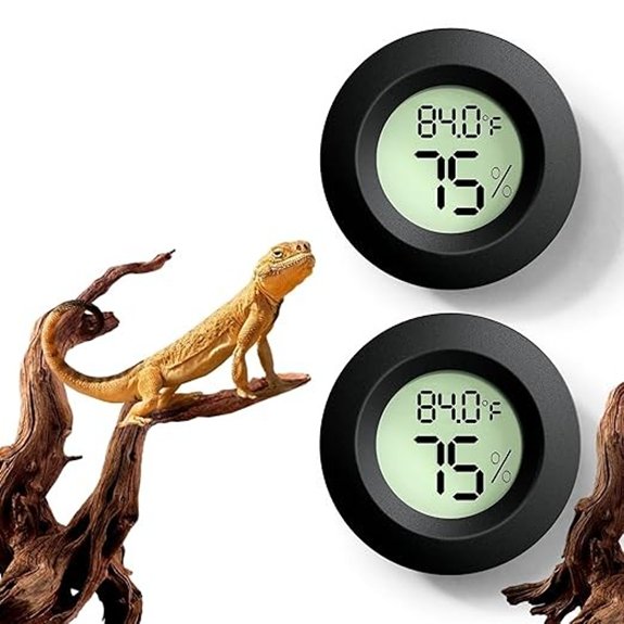 Reptile Thermometer and Humidity Gauge (2-Pack)