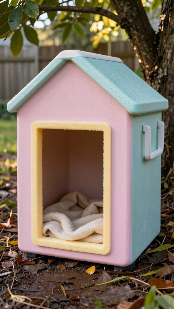 repurposed cooler for shelter