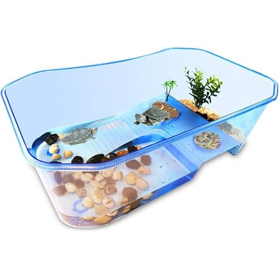 Rypet Blue Turtle & Reptile Aquarium Tank