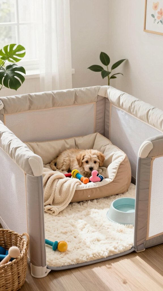 safe comfy puppy playpen