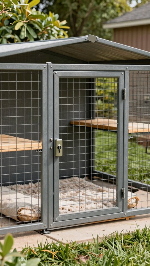 secure kennel lock features