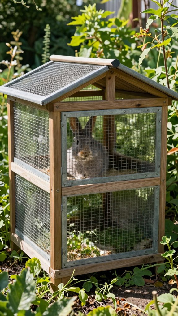 secure rabbit enclosure design