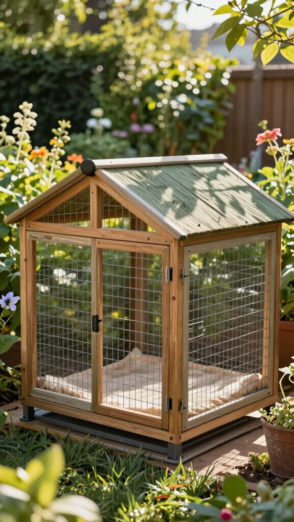 secure weatherproof dog cage