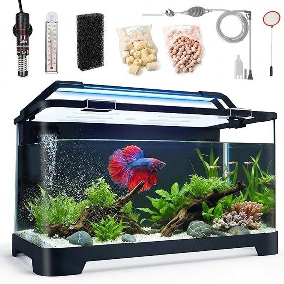 3.5 Gallon Self-Cleaning Betta & Shrimp Aquarium Kit