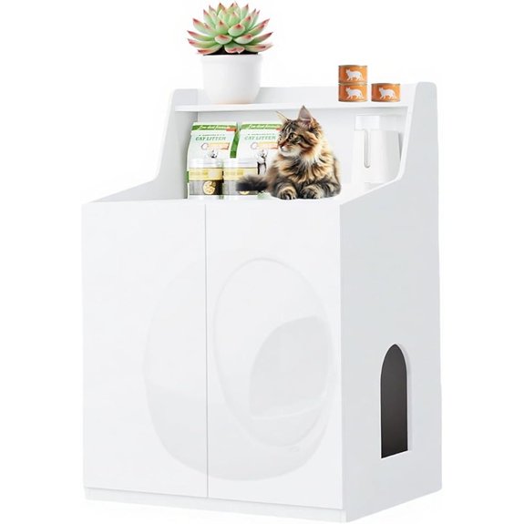 Large/Tall Cat Litter Box Enclosure with Storage