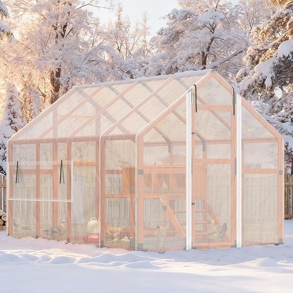 Extra Large Wooden Chicken Coop Run with Nesting Boxes