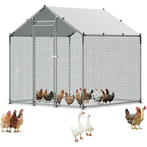 VEVOR Metal Walk-In Chicken Coop Enclosure