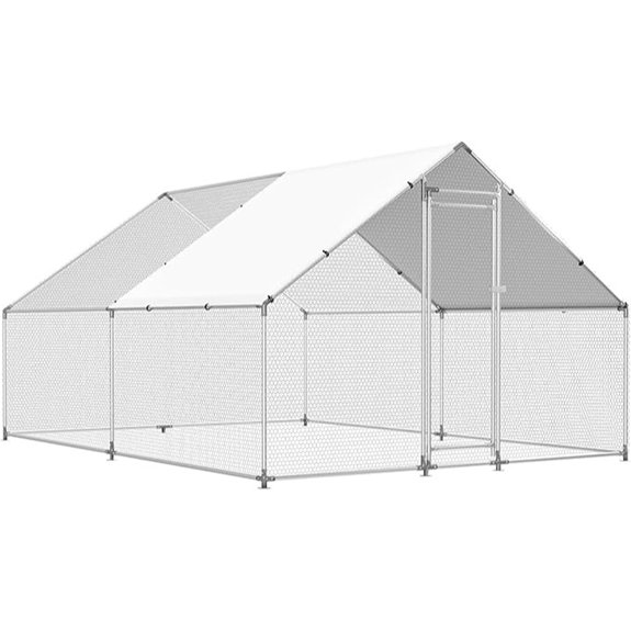 Large Metal Walk-In Chicken Coop with Cover