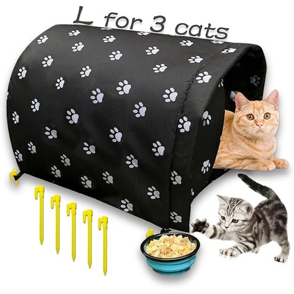 Large Insulated Outdoor Cat Shelter for Multiple Cats