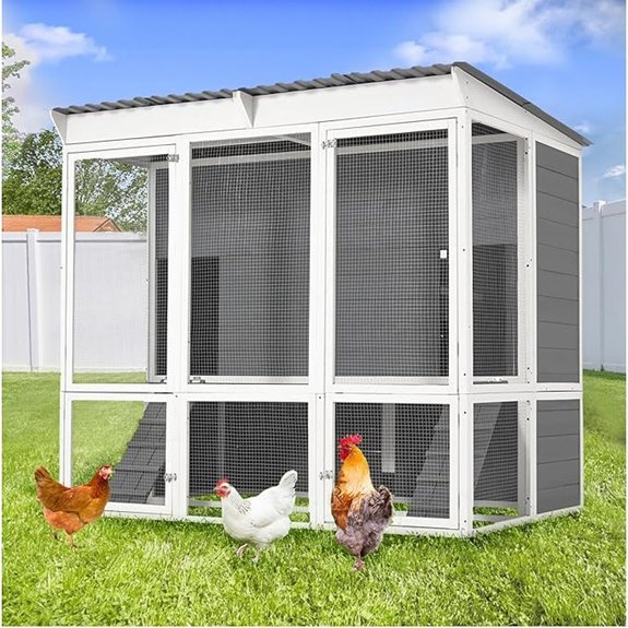 AECOJOY 67 Extra Large Wooden Chicken Coop with Run