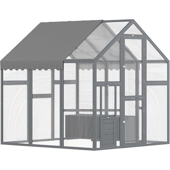 PawHut Large Wooden Chicken Coop with Walk-in Run