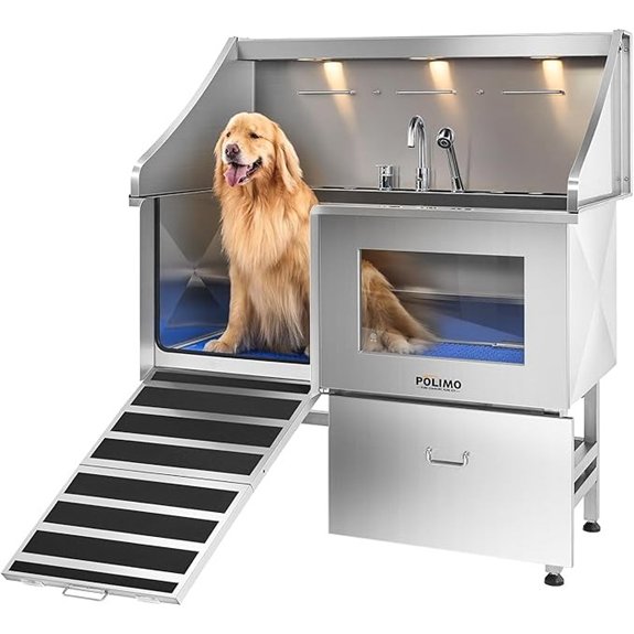 POLIMO 50 Stainless Steel LED Dog Washing Station
