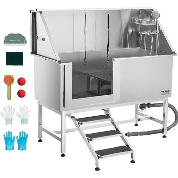 VEVOR Stainless Steel Dog Washing Station with Showerhead