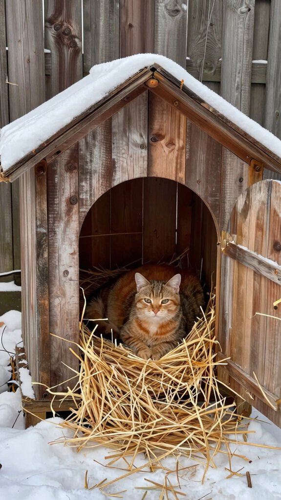 straw filled winter shelter design