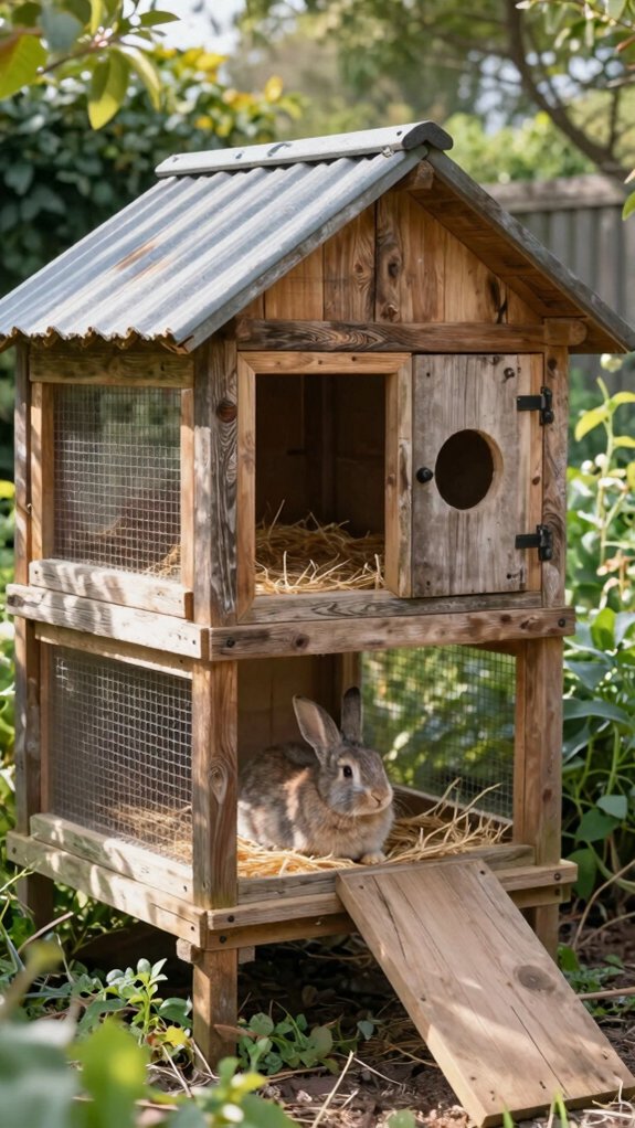 sturdy weather resistant rabbit hutch
