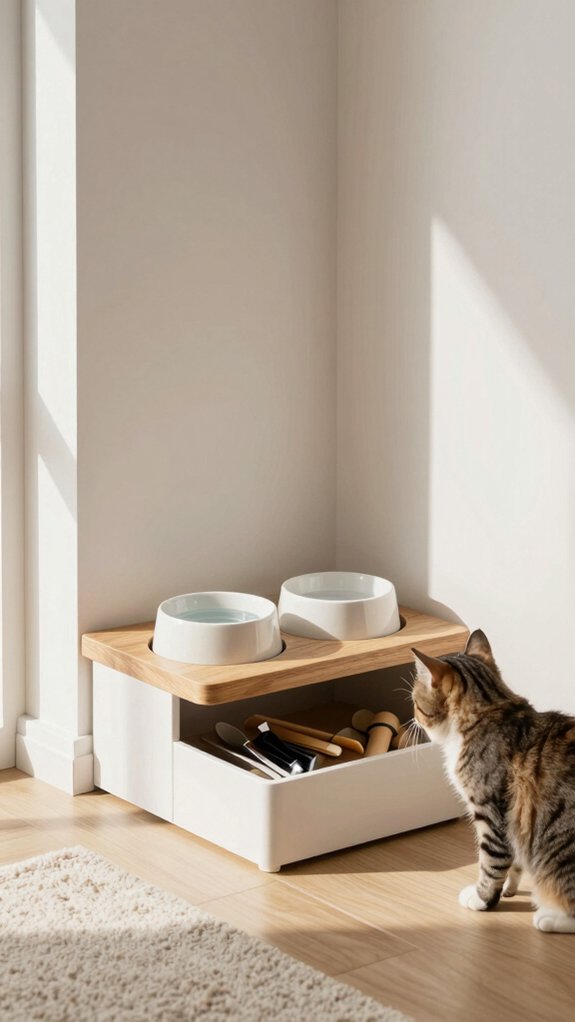 stylish compact feeding station