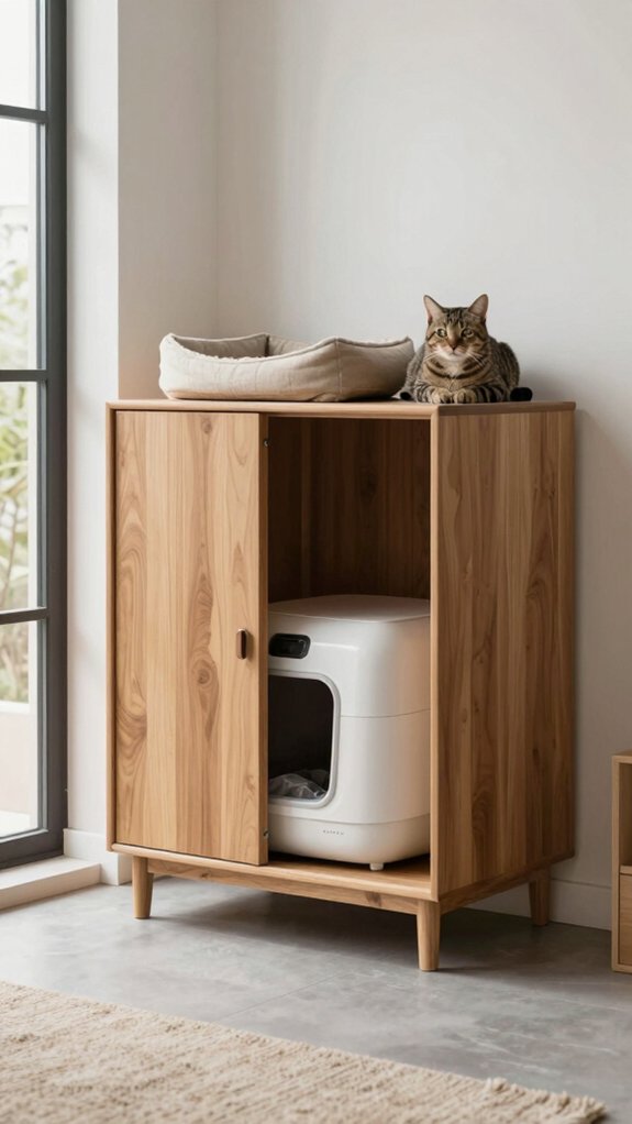 stylish concealed cat litter