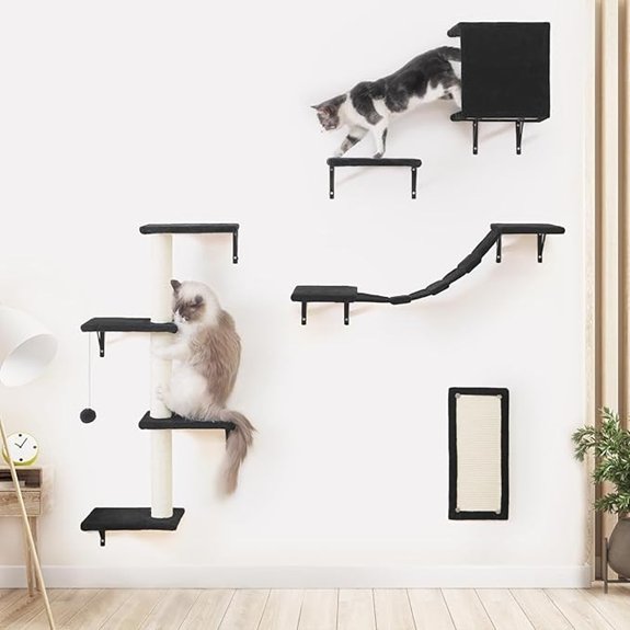 Modern Wall-Mounted Cat Furniture Set (5-Piece)