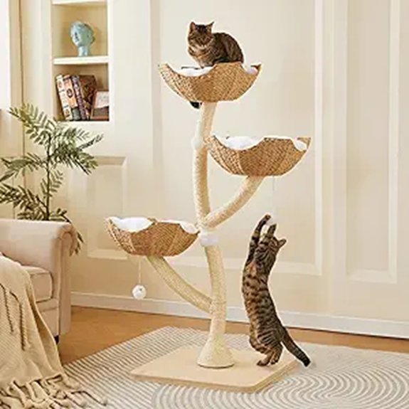Modern 53 Multi-Level Cat Tree Tower Condo