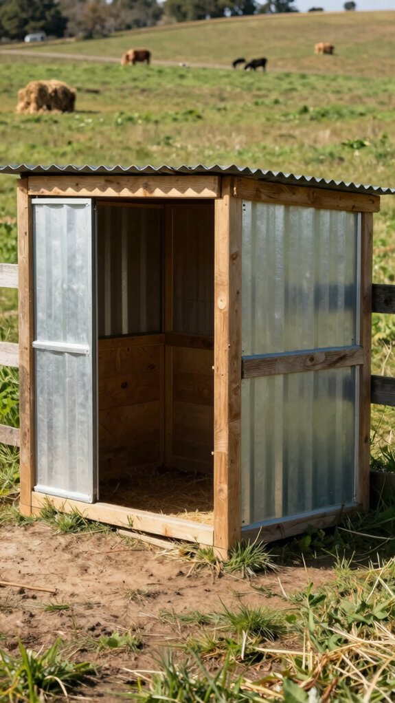 temporary cattle panel shelter