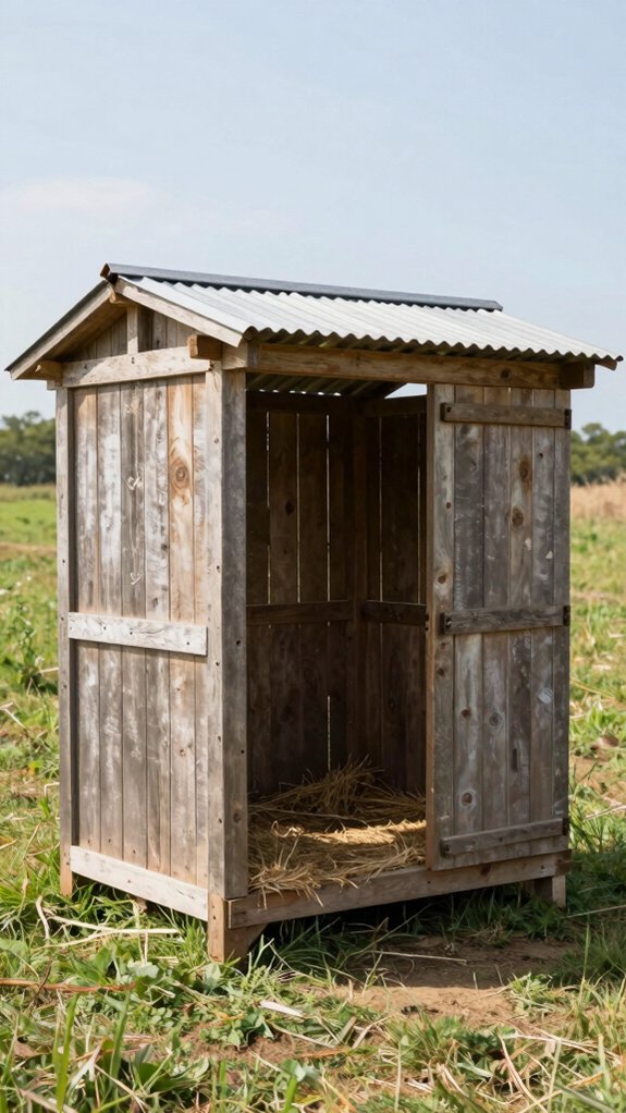 three sided horse shelter design