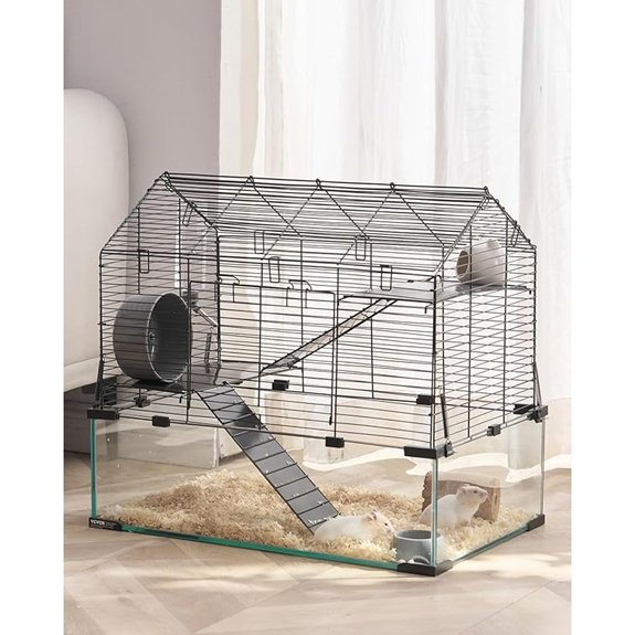 VEVOR Transparent 360° Hamster & Small Animal Cage