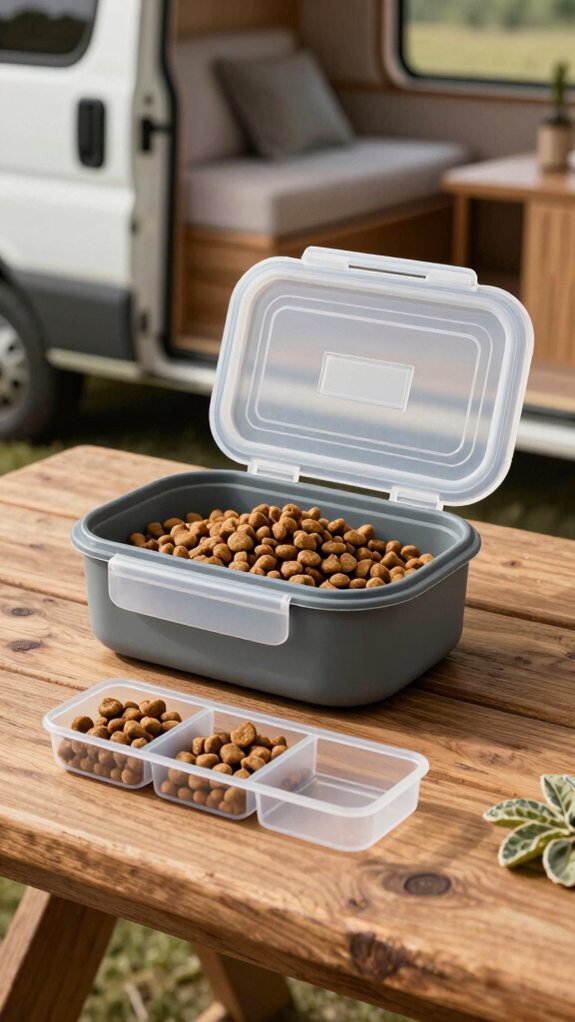 travel friendly pet food containers