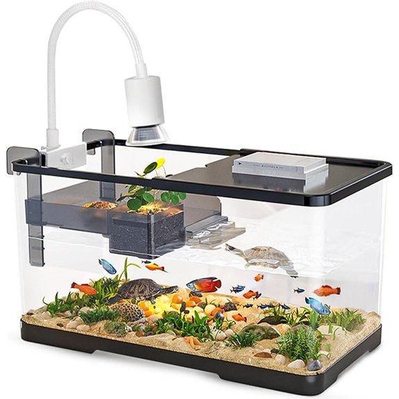 Turtle Tank Starter Kit with Light Filter Drain