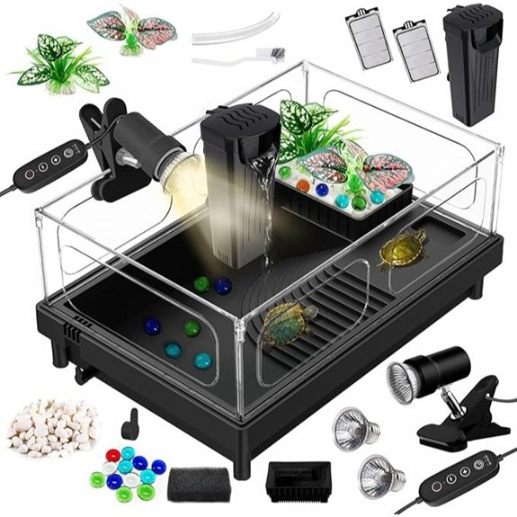 GOZILLA Small Turtle Acrylic Tank Starter Kit (Black)