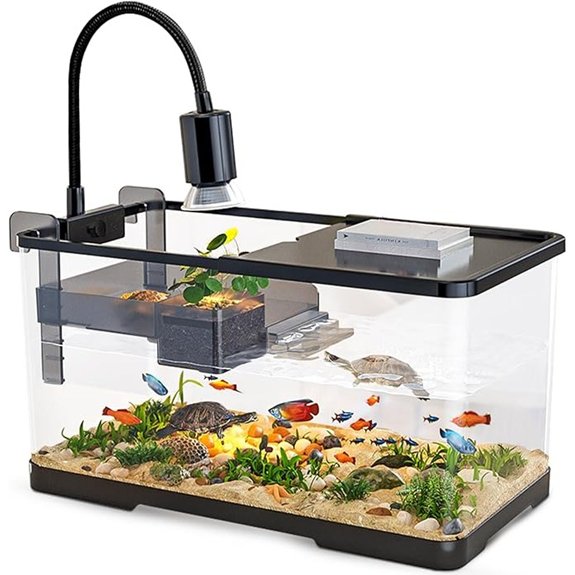 Turtle Tank Starter Kit with Light Filter & Drain