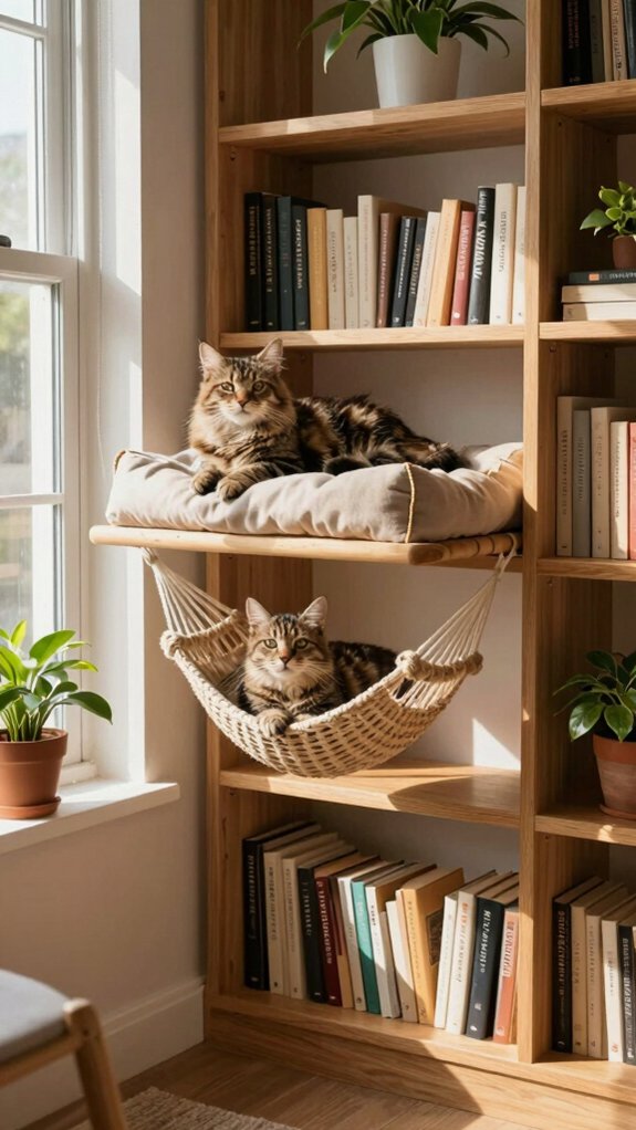 vertical cat climbing shelves