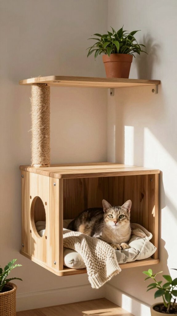 vertical cat playground shelving