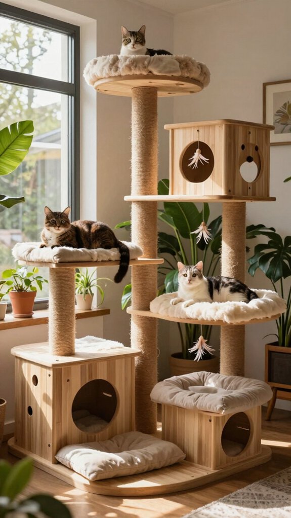 vertical climbing cat playground