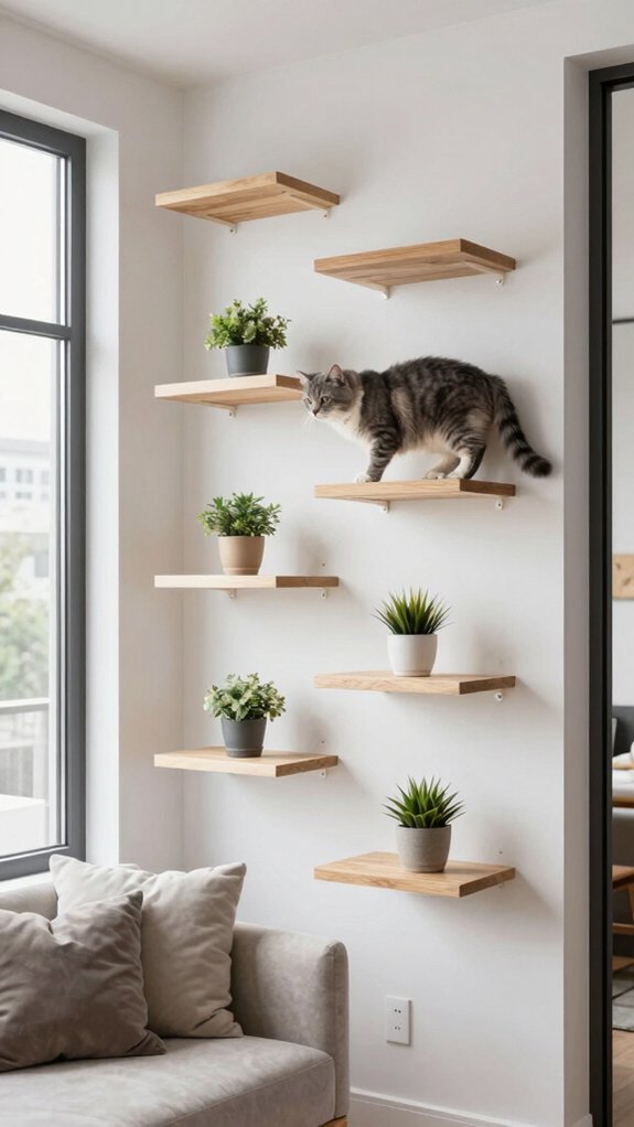 vertical climbing shelves design
