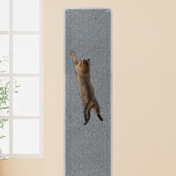 FHTONGE Wall-Mounted Thick Cat Climbing Carpet (Grey)
