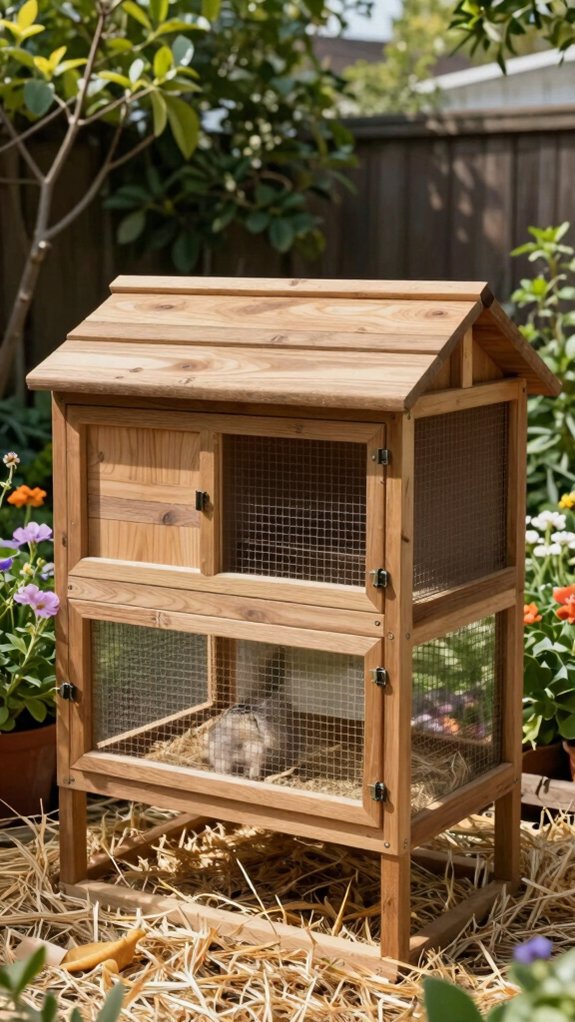 weatherproof a frame rabbit hutch
