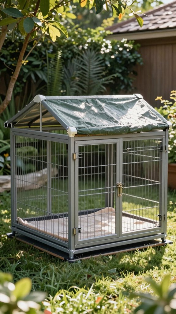 weatherproof outdoor dog enclosure