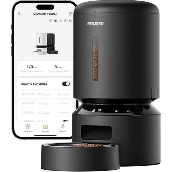 PETLIBRO 5L Wi‑Fi Automatic Pet Feeder (Black)