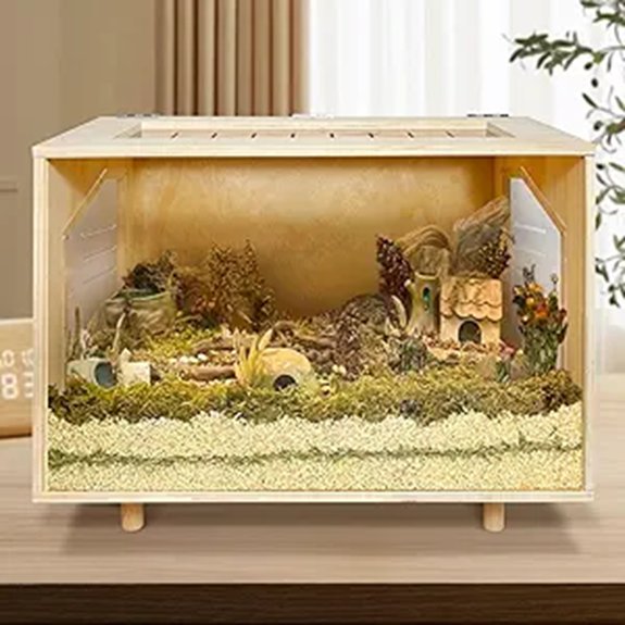 Wooden 24 Hamster & Small Animal Cage with Acrylic