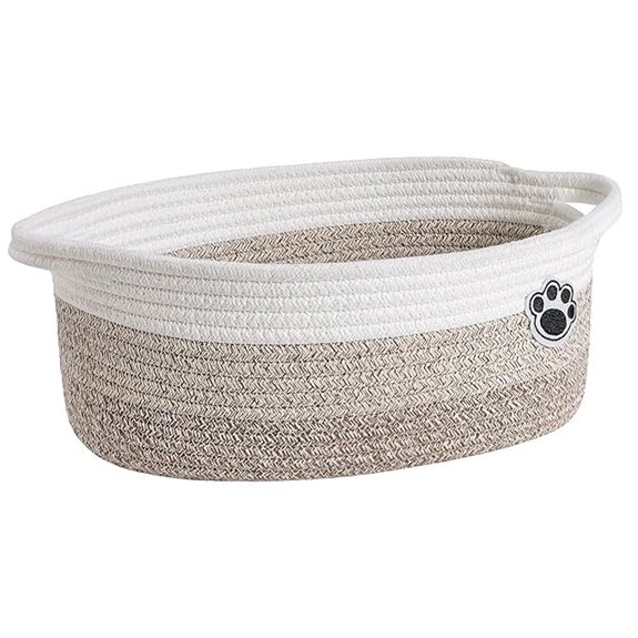 Small Woven Dog & Nursery Storage Basket (Mixed Brown)