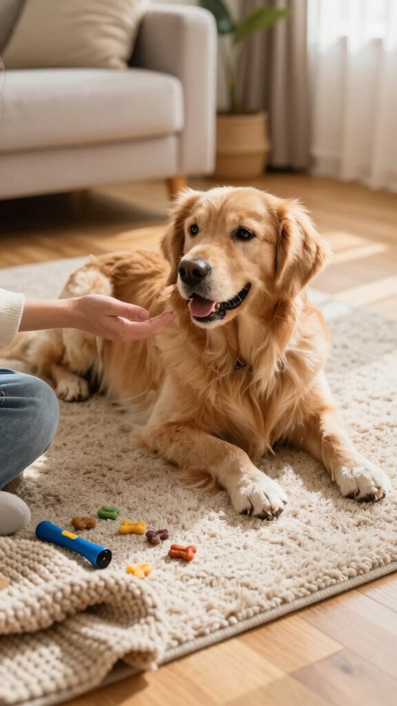 calmly guiding dog behavior